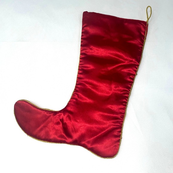 Pier 1 Red Holiday Christmas Stocking Sequin Embellished Festive Decor Ornaments - Picture 4 of 4